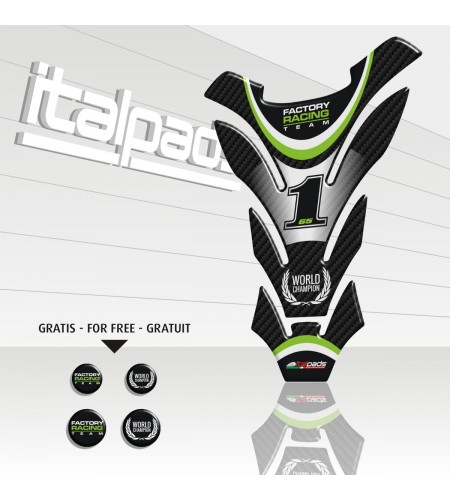 Paraserbatoio compatibile per KAWASAKI mod. "Detroit Top" Jonathan Rea inspired + 4 Gratis