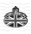 Sticker 3D in resina bandiera inglese Range Land Rover UK flag