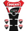 Paraserbatoio "Ducati Corse" TANK PAD sticker Texas rosso/carbonio+4